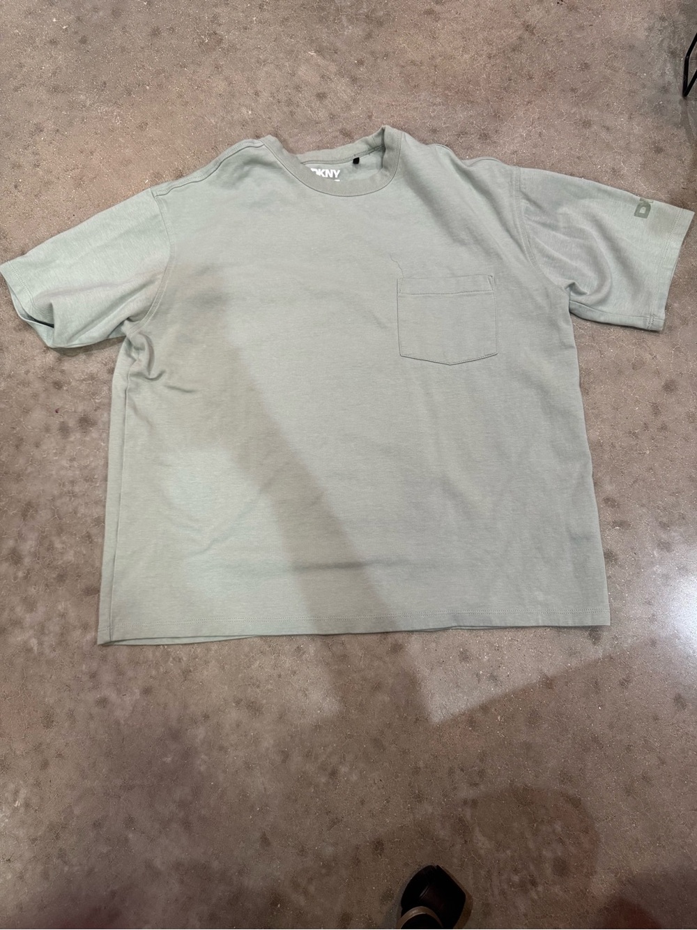 DKNY Men’s Oversized Crewneck Sweater in Sage Green